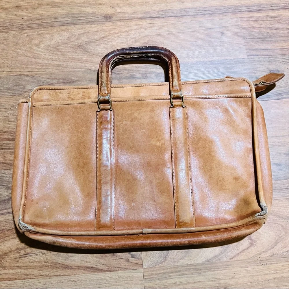 Coach Tan Brown Leather Unisex Briefcase
